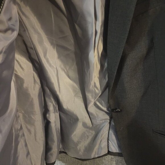 Calvin Klein Women's Gray One Button Blazer Jacket Professional Chic Size 8 - Picture 6 of 8